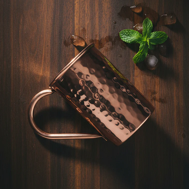 Roosevelt Hammered 16oz Copper Mug - Image 3