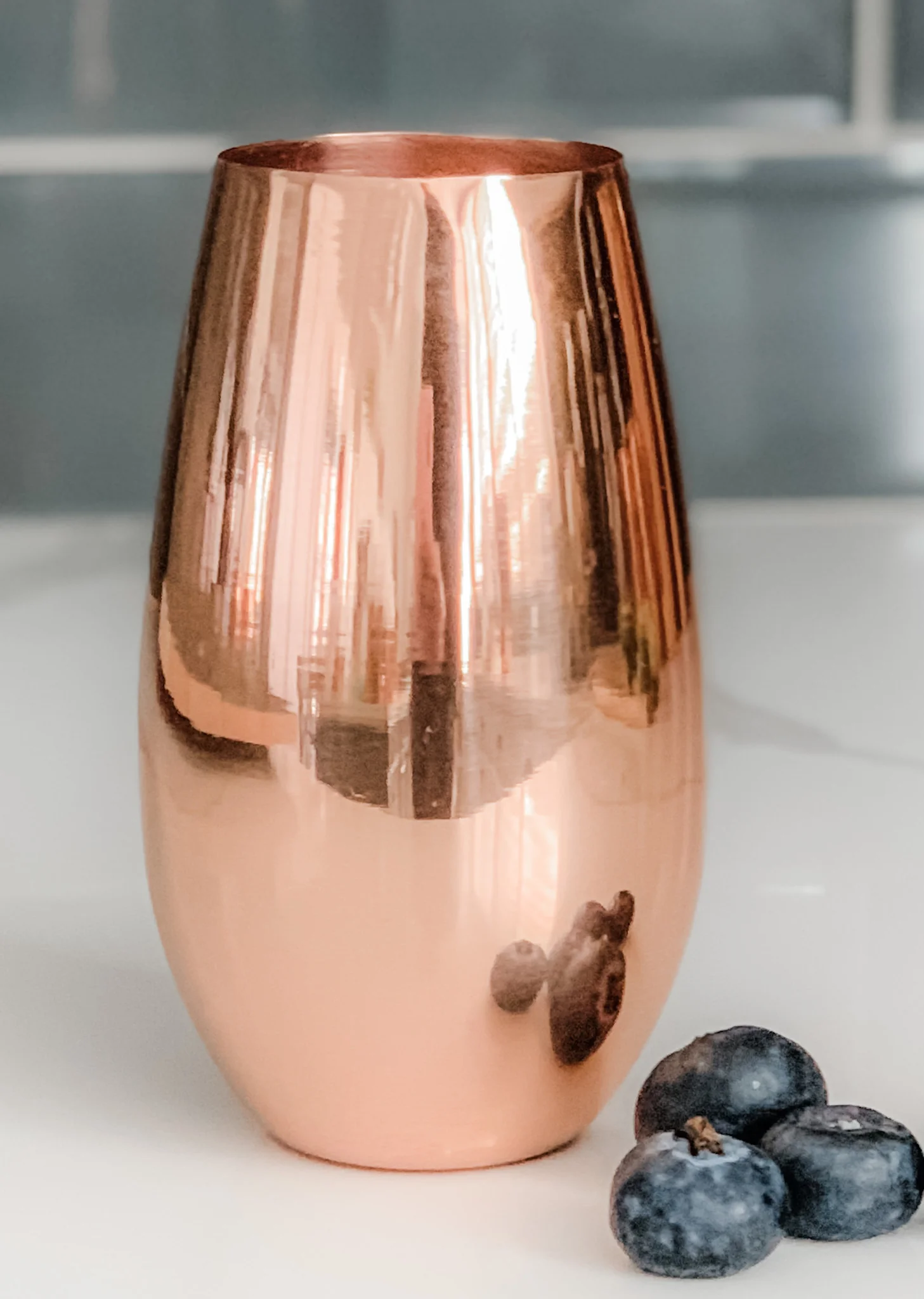 Smooth Stemless 12oz Copper Champagne Flute - Image 2